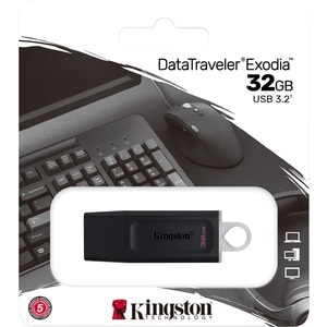 Kingston DataTraveler Exodia DTX 32 GB USB 3.2 (Gen 1) Flash Drive - Black, White