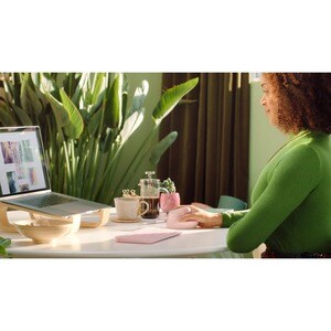 Logitech Lift Mouse - Bluetooth/Radio Frequency - USB Type A - Optical - 6 Button(s) - Rose - Wireless - 2.40 GHz - 4000 d