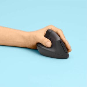 Logitech Lift Mouse - Bluetooth/Radio Frequency - USB Type A - Optical - 6 Button(s) - 4 Programmable Button(s) - Graphite