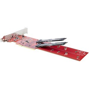 StarTech.com Dual M.2 PCIe SSD Adapter Card, x8 / x16 Dual NVMe or AHCI M.2 SSD to PCI Express 4.0, Up to 7.8GBps/Drive, F