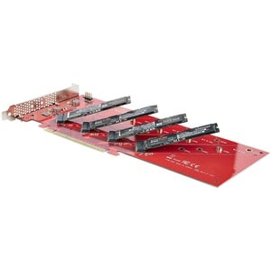 StarTech.com Quad M.2 PCIe Adapter Card, x16 Quad NVMe or AHCI M.2 SSD to PCI Express 4.0, Up to 7.8GBps/Drive, For 2242/2