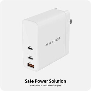 Hyper HyperJuice 140W PD 3.1 USB-C Charger (Includes 2m USB-C Cable) - 140 W - White