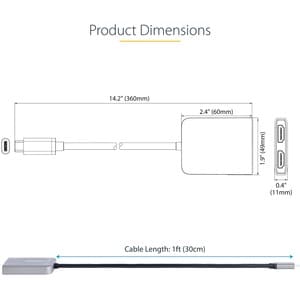 StarTech.com Signalverteiler - Plastik - 3840 × 2160 - 2 x HDMI Aus - USB