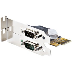 StarTech.com Serieller Adapter - Low Profile Plug-in-Karte - PCI Express x1 - PC, Linux - 2 x Anzahl externe serielle Ports