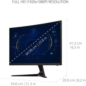 ViewSonic OMNI VX2418C 24 Inch 1080p 1ms 165Hz Curved Gaming Monitor with AMD FreeSync Premium, Eye Care, HDMI and Display