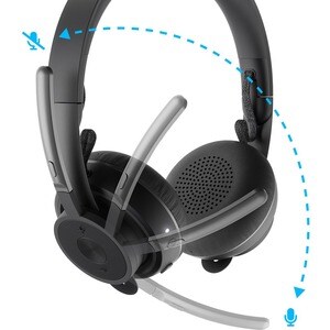 Logitech Zone Wireless Plus Wireless On-ear Stereo Headset - Black - Binaural - Ear-cup - 3000 cm - Bluetooth - Noise Canc