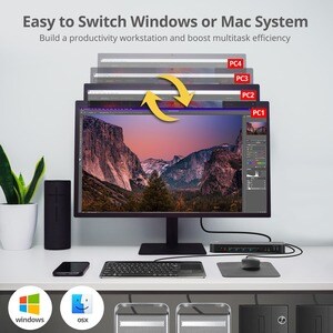 SIIG 4x1 HDMI 4K HDR KVM USB 3.0 Switch with Remote Control - Allows you to control 4 HDMI 4K computers using one keyboard