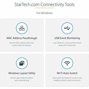StarTech.com Docking Station - for Workstation - 100 W Power Supply - USB Type C - 1 Displays Supported - 4K, 2K - 3840 x 