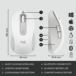 Logitech Signature MK650 Combo for Business Wireless Mouse and Keyboard Combo - USB Plunger Wireless Bluetooth/RF Keyboard