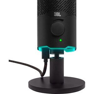 JBL Quantum Stream Electret Condenser Microphone - Black - 20 Hz to 20 kHz - 16 Ohm -37 dB - Omni-directional - Universal 