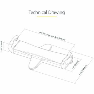 StarTech.com VESA Mount Adapter for Tablets 7.9 to 12.5in, Up to 2kg /4.4lb, 75x75/100x100, Universal Anti-Theft Tablet VE