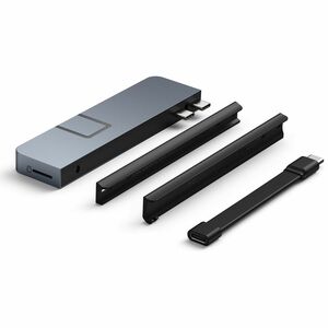Hyper HyperDrive DUO PRO HD575-GRAY USB Type C Docking Station for Tablet PC, Desktop PC, Notebook - Memory Card Reader - 
