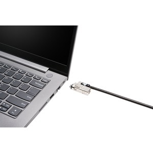 Kensington Slim NanoSaver 2.0 Keyed Laptop Lock - Carbon Steel - 5.91 ft - For Notebook