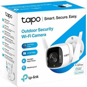Tapo C320WS 4 Megapixel Outdoor 2K Network Camera - Color - 98.43 ft (30 m) Color Night Vision - H.264 - 2560 x 1440 - 3.2