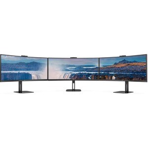 AOC CU34V5CW/BK 34" Class Webcam UW-QHD Curved Screen LCD Monitor - 21:9 - Metal Black - 86.4 cm (34") Viewable - Vertical