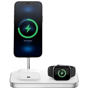 Alogic MagSpeed 3-in-1 Wireless Charging Station - 9 V DC, 12 V DC Input - Input connectors: USB - Easy to Use, Night Mode