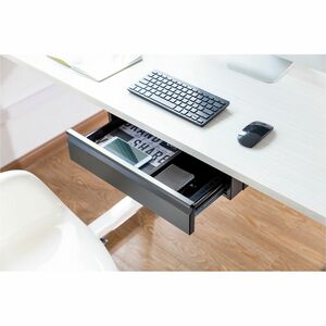 Digitus Schublade - 5 kg Belastbarkeit - 513 mm Breite x 480 mm Tiefe x 108 mm Höhe - Stahl - Mattschwarz - 1 - Stabil