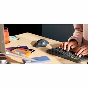 Logitech ERGO M575 Wireless Trackball - Optical - Wireless - 32.81 ft - Bluetooth - Graphite - USB - 2000 dpi - Scroll Whe