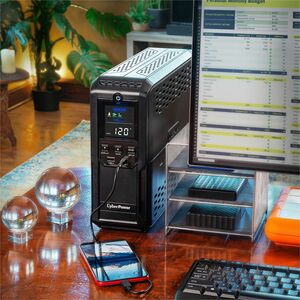 CyberPower CP1350AVRLCD3 Intelligent LCD UPS Systems - 1350VA/815W, 120 VAC, NEMA 5-15P, Mini-Tower, 12 Outlets, LCD, $500