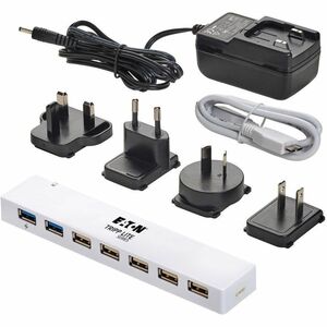 Hub USB Tripp Lite series U360-007C-2X3 - USB 3.0 Micro-B - Externe - Blanc - 7 Total de ports USB - 5 Port(s) USB 2.0 - 2