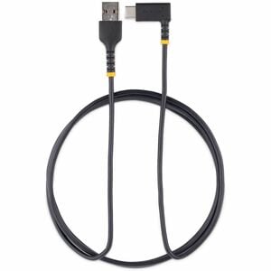 StarTech.com 6tf (2m) USB A to C Charging Cable Right Angle, Heavy Duty Fast Charge USB-C Cable, Durable and Rugged Aramid