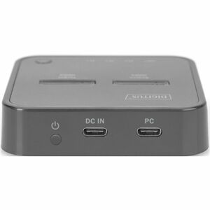 Digitus Drive Dock M.2 - USB 3.2 (Gen 2) Type C Host Interface - Black - Hot Swappable Bays - 2 x SSD Supported - 8 TB Tot