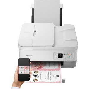 Canon PIXMA TS7451a Sem fios Impressora multi-funcional de jato de tinta - Cor - Branco - Copiadora/Impressora/Scanner - 4