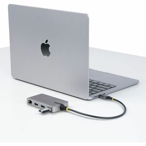 StarTech.com 3-Port USB-C Hub with Ethernet, 3x USB-A Ports, GbE, 5Gbps, Bus-Powered, 1ft/30cm Cable, Portable USB Type-C 