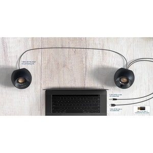 Creative Pebble V2 2.0 Speaker System - 8 W RMS - Black - 100 Hz to 17 kHz