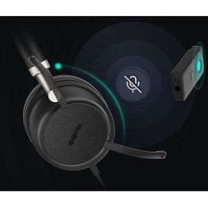 Yealink Premium UH38 Wired/Wireless Over-the-head Stereo Headset - Black - Binaural - Ear-cup - 1000 cm - Bluetooth - 32 O