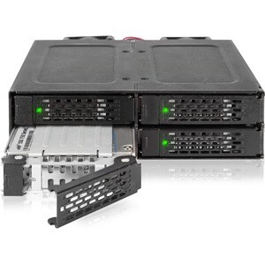 Icy Dock ToughArmor MB699VP-B V3 Drive Enclosure for 5.25" PCI Express NVMe 4.0, U.2, U.3 - SFF-8612 OCuLink Host Interfac