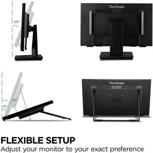 ViewSonic TD2465 24 Zoll Class LCD-Touchscreen-Monitor - 16:9 Format - 7 ms Reaktionszeit - 60,5 cm (23,8 Zoll) Viewable -