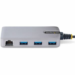 StarTech.com USB/Ethernet-Hub - USB 3.2 (Gen 1) Typ C - Tragbar - Grau - UASP-Support - 3 Total USB Port(s)1 Netzwerk (RJ-