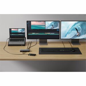 Targus HyperDrive HDTB4D-EU Thunderbolt 4 Docking Station für Monitor, Desktop-PC, Tablet, Notebook - Ladefunktion - Speic
