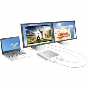 j5create JUA365 A/V Adapter - 1 - TAA Compliant - 1 × USB 3.0 Type A - Male - 2 × HDMI 2.1 Digital Audio/Video - Female - 