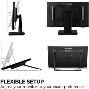 ViewSonic TD2465 24.0" Class LCD Touchscreen Monitor - 16:9 - 7 ms - 60.5 cm (23.8") Viewable - Projected Capacitive - 10 