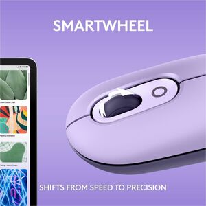 Logitech POP Mouse, Wireless Mouse with Customizable Emojis, SilentTouch Technology, Precision/Speed Scroll, Cosmos - Wire