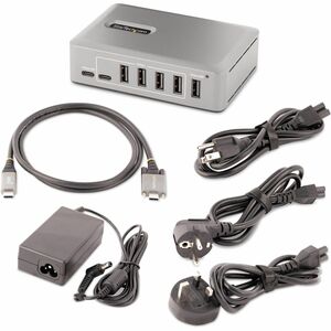 StarTech 10-Port USB-C Hub, 8x USB-A + 2x USB-C, Self-Powered w/65W Power Supply, USB 10Gbps Desktop/Laptop USB Hub w/Char
