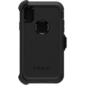 OtterBox Defender Carrying Case Apple iPhone XR Smartphone - Black - Slip Resistant - Synthetic Rubber Body - Belt Clip, H