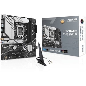 Asus Prime B760M-A WIFI D4-CSM Desktop Motherboard - Intel B760 Chipset - Socket LGA-1700 - Micro ATX - Core, Pentium Gold