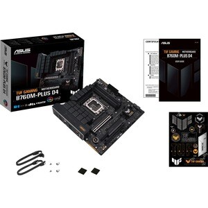 TUF GAMING B760M-PLUS D4 Gaming Desktop Motherboard - Intel B760 Chipset - Socket LGA-1700 - Micro ATX - Core, Pentium Gol