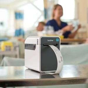Brother TD-2125NWB Desktop Direct Thermal Printer - Monochrome - Label/Receipt Print - USB - Serial - Bluetooth - Wireless