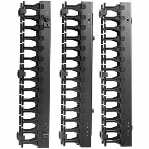Tripp Lite series SmartRack SRCABLEVRT3 Cable Organizer - Black - Cable Manager - Steel