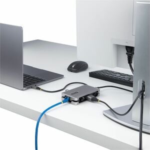 StarTech.com USB 3.2 (Gen 2) Type C Docking Station for Tablet, Notebook, Monitor - Space Gray - Portable - 1 Displays Sup