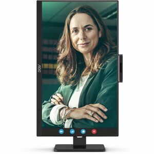 AOC Q27P3QW 27" Class Webcam WQHD LED Monitor - 16:9 - Textured Black - 68.6 cm (27") Viewable - In-plane Switching (IPS) 