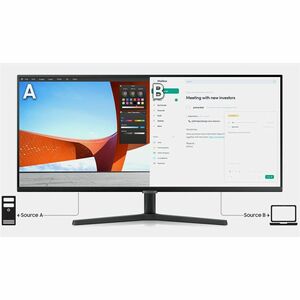 Samsung ViewFinity S5 S34C504GAN 34" Class UW-QHD LED Monitor - 21:9 - Black - 34" Viewable - Vertical Alignment (VA) - LE