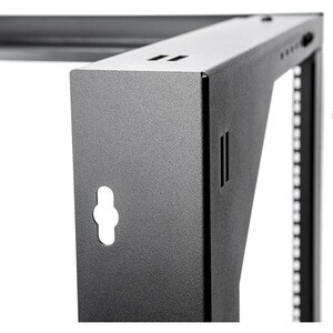 SolidRack 12U Wall Mount Rack - 2-Post Open Frame - Adjustable Depth 18-25.6" - Weight Capacity 85 lb (38.5kg) - For Audio