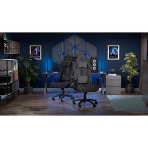 Corsair TC100 RELAXED Gaming Chair - Fabric Black/Grey - Fabric, Nylon - Black, Gray
