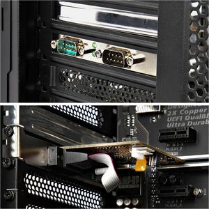 StarTech.com 2-Port PCI Express Serial Card, Dual Port PCIe to RS232 (DB9) Serial Card, 16C1050 UART, COM Retention, Windo