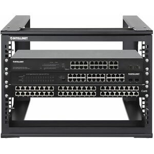 Rack 19" Abierto Mural 6U 500x450, Flatpac - SPCC, Acero con recubrimiento de polvo - 30kg Capacidad máxima de peso - 30kg